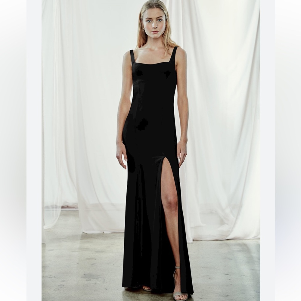 Amsale Kenna Maxi Dress in Black Sz 2